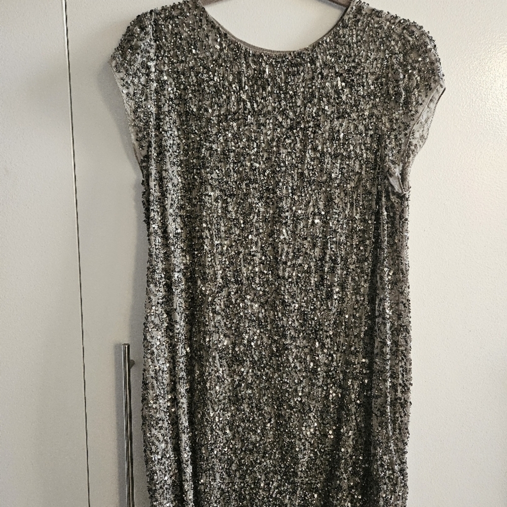 NWT All Saints Sequin Dress Size 6 - Picture 4 of 9